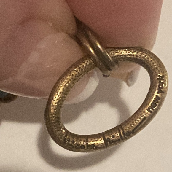 NWOT - Turkish Style Brassy Filigree Heart Design Turquoise & Crystal Bracelet - Picture 12 of 14